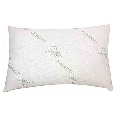  OrganicTextiles All natural micro cushion Comfort latex pillow with Bamboo Covering. Made in USA. Hypo-allergenic, dust mite resistant. King Size.