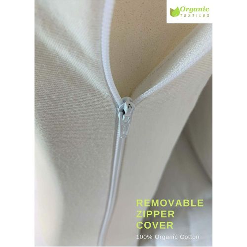  OrganicTextiles 100% Organic Latex Contour Neck Pillow Standard with Organic cotton covering