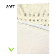 OrganicTextiles Organic Latex Mattress Topper Queen Size 3 Inch Soft Firmness [GOLS Certified] with Premium 100% Organic Cotton Cover Protector - Superior Pressure Relief - Toxic Free