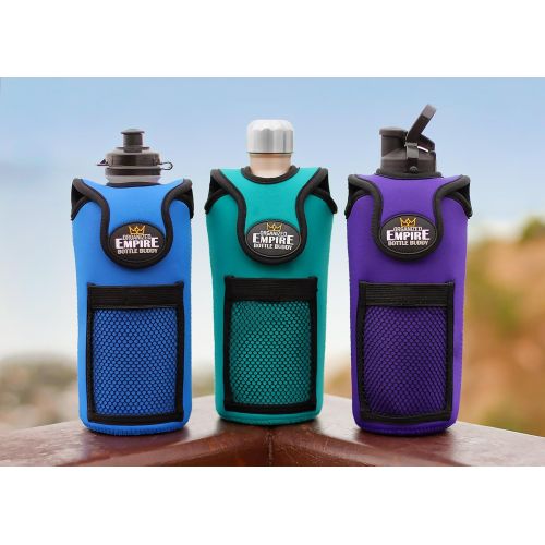  [아마존베스트]Organized Empire Insulated Water Bottle Holder with Shoulder Strap Sling + 2 Freezable &...