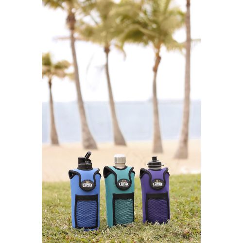  [아마존베스트]Organized Empire Insulated Water Bottle Holder with Shoulder Strap Sling + 2 Freezable &...