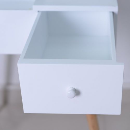  Organizedlife White Mirror Vanity Dresser Table with Drawers