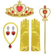 Orgrimmar Princess Dress Up Accessories Gloves Tiara Crown Wand Necklaces Presents for Kids Girls