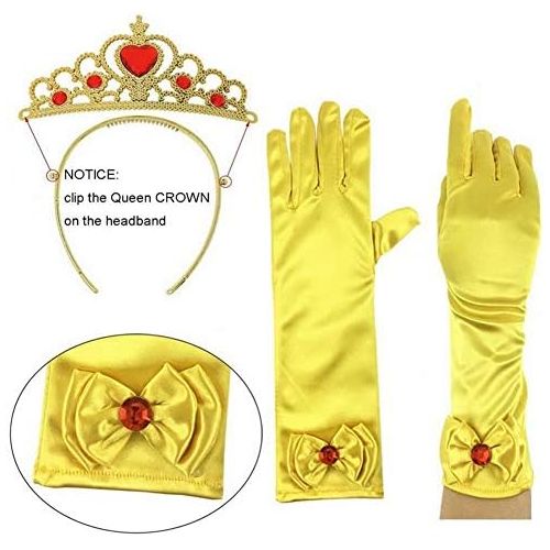  Orgrimmar Princess Dress Up Accessories Gloves Tiara Crown Wand Necklaces Presents for Kids Girls