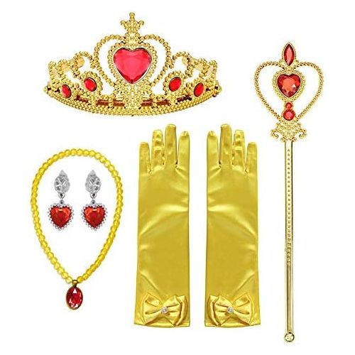 Orgrimmar Princess Dress Up Accessories Gloves Tiara Crown Wand Necklaces Presents for Kids Girls