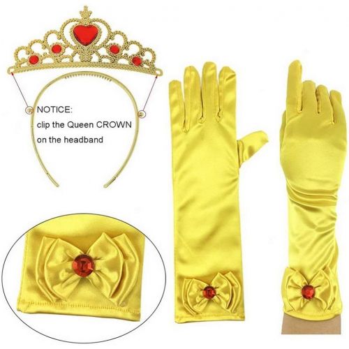  Orgrimmar Princess Dress Up Accessories Gloves Tiara Crown Wand Necklaces Presents for Kids Girls