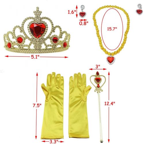  Orgrimmar Princess Dress Up Accessories Gloves Tiara Crown Wand Necklaces Presents for Kids Girls