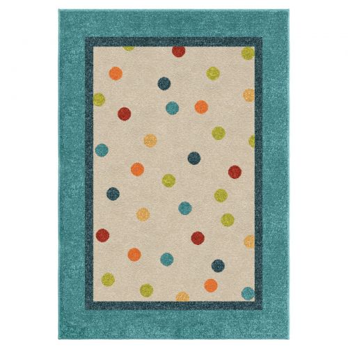  Orian Rugs Polka Teal IndoorOutdoor Area Rug