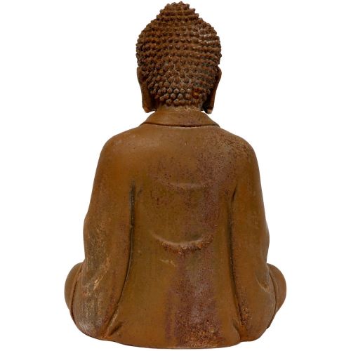  Oriental Furniture 9 Japanese Sitting Zenjo-in Rust Patina Buddha Statue