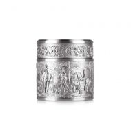Oriental Pewter - Pewter Tea Storage, Caddy -TPCS- Hand Carved Beautiful Embossed Pure Tin 97% Lead-Free Pewter Handmade in Thailand