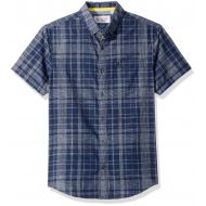 Original+Penguin Original Penguin Mens Short Linen Yarndye Plaid Shirt