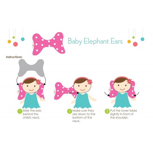  Original Baby Elephant Ears Baby Elephant Ears head Support Pillow - Grey Minky Luxe