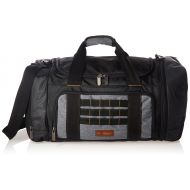 Original Penguin ORIGINAL PENGUIN Weekender Duffel Luggage Bag for Men, Black/Grey Crosshatch One Size