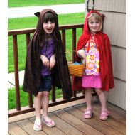 OriginalsbyLaurenToo Set of 2 Child Red Riding Hood and Wolf Capes Handmade Toddler Child Kids