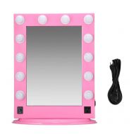 Orihat Lighted Vanity Mirror, Hollywood Style Makeup Tabletops Cosmetic Mirror Aluminum Alloy...
