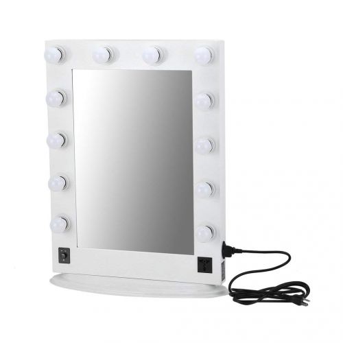  Orihat Lighted Vanity Mirror, Hollywood Style Makeup Tabletops Cosmetic Mirror Aluminum Alloy...