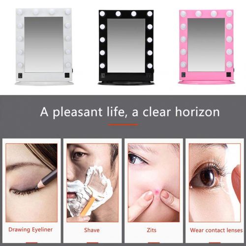  Orihat Lighted Vanity Mirror, Hollywood Style Makeup Tabletops Cosmetic Mirror Aluminum Alloy...