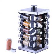 Orii GSR3920 Rotunda 20 Jar Spice Rack, Silver, Black