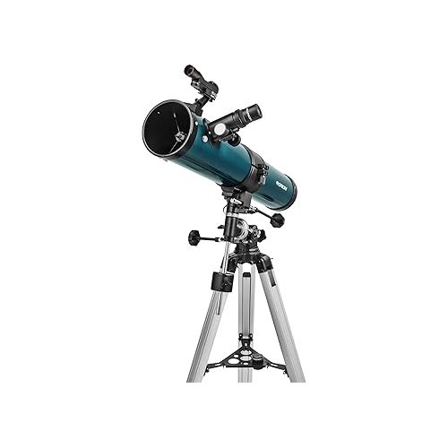  Orion SpaceProbe II 76mm Equatorial Reflector Telescope for Astronomy Beginners. Ideal Telescope for Adults & Family Stargazing, Moon, Planets & Stars