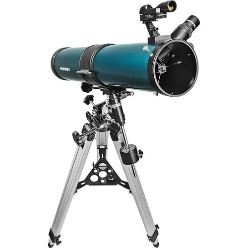  Orion SpaceProbe II 76mm Equatorial Reflector Telescope for Astronomy Beginners. Ideal Telescope for Adults & Family Stargazing, Moon, Planets & Stars