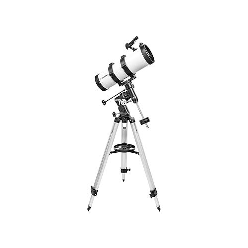  Orion Observer 114mm Equatorial Reflector Telescope Kit for Adult Astronomy Beginners - Includes Planisphere, Flashlight, MoonMap & Observer's Guide