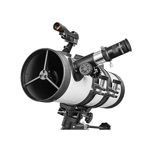  Orion Observer 114mm Equatorial Reflector Telescope Kit for Adult Astronomy Beginners - Includes Planisphere, Flashlight, MoonMap & Observer's Guide