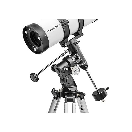  Orion Observer 114mm Equatorial Reflector Telescope Kit for Adult Astronomy Beginners - includes Planisphere, Flashlight, MoonMap & Observer's Guide