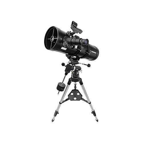  Orion SpaceProbe 130ST Equatorial Reflector Telescope for the Serious Adult Astronomy Beginner - Portable Telescope for Stargazing & Deep-sky Objects