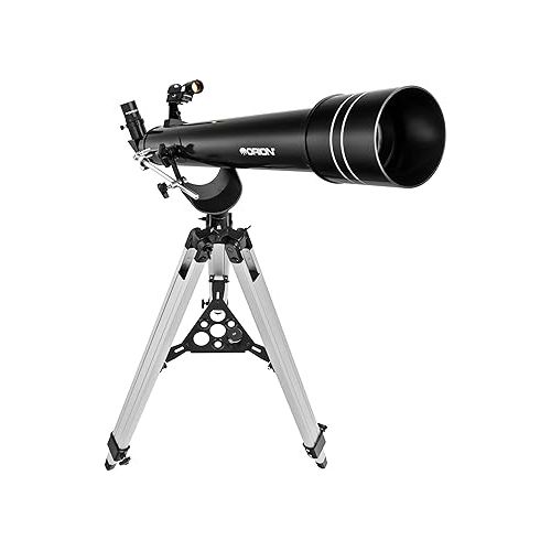  Orion Observer II 70mm Altazimuth Refractor Telescope for Beginner Stargazing - Ideal First Telescope Gift for Adults and Families