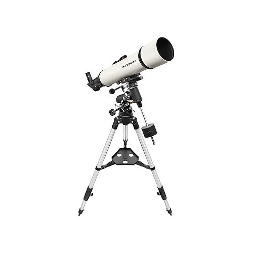  Orion AstroView 102mm Equatorial Refractor Telescope for Beginning Astronomers with Sharp Optics, a Sturdy Equatorial Mount & a Low Maintenance Design