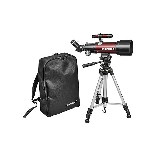  Orion GoScope III 70mm Refractor Travel Telescope Kit - Portable Beginnner Scope Kit for Families & Adults with Maps, Backpack, Tripod & Accessories