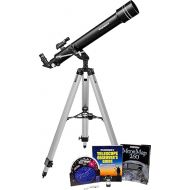 Orion Observer II 70mm Altazimuth Refractor Telescope Kit for Beginner Stargazing - Ideal First Telescope Kit with Eyepieces, Tripod and MoonMap