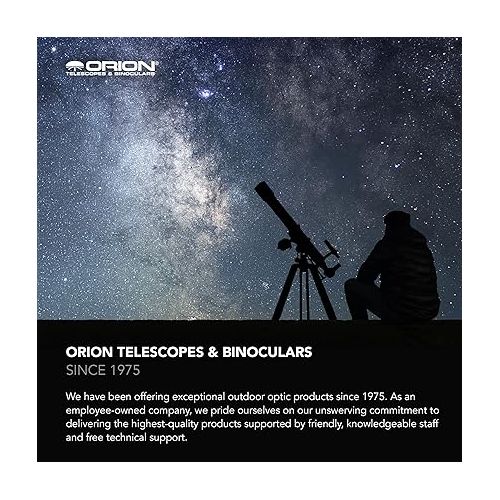  Orion Observer II 70mm Altazimuth Refractor Telescope Kit for Beginner Stargazing - Ideal First Telescope Kit with Eyepieces, Tripod and MoonMap