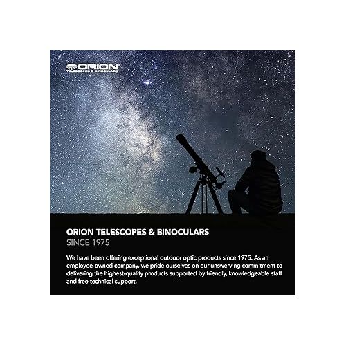  Orion Observer II 70mm Altazimuth Refractor Telescope Kit for Beginner Stargazing - Ideal First Telescope Kit with Eyepieces, Tripod and MoonMap