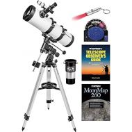 Orion Observer 134mm Equatorial Reflector Telescope Kit with Essential Accessories for Adults & Families - Moon Map, Barlow Lens, Planisphere & More