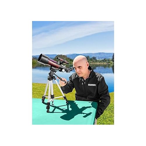  Orion GoScope III 70mm Refractor Telescope Kit - Beginner Telescope for Families & Adults with Backpack & Maps - Ideal First Telescope Gift