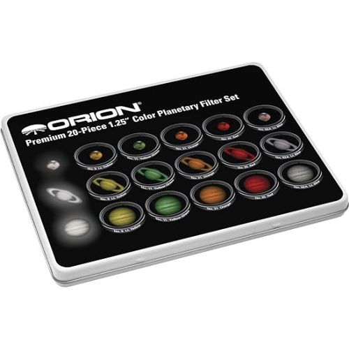  Orion 5453 Premium 1.25 Inch 20-Piece Color Planetary Filter Set (Multiple Colors)