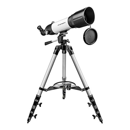  Orion StarBlast 90mm Altazimuth Travel Refractor Telescope for Adults & Families - Portable Beginner Scope with Tripod, Accessories and Carry Case