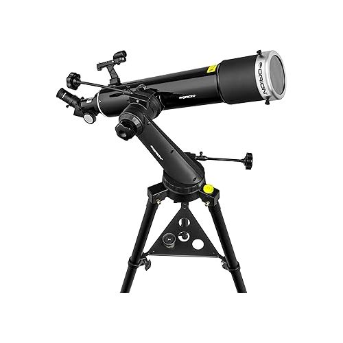  Orion Versago E-Series 90mm Refractor Sun and Moon Kit - Altazimuth Refractor Telescope with Solar (Sun) Filter and Moon Filter