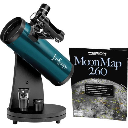  Orion 10033 FunScope 76mm TableTop Reflector Telescope Moon Kit (Blue)