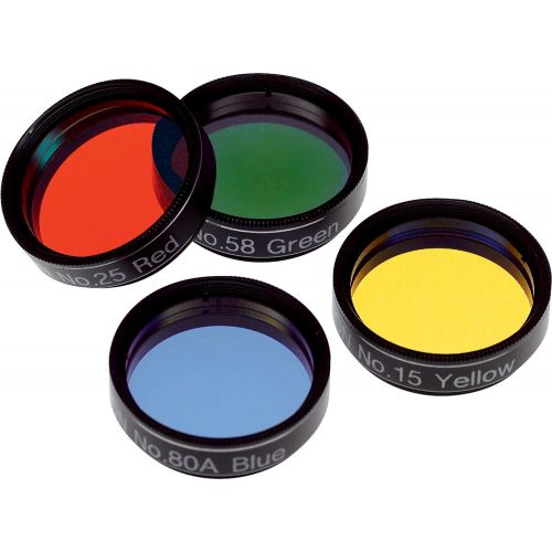  Orion 05514 Basic Set of 1.25-Inch Four Color Filters (Black)