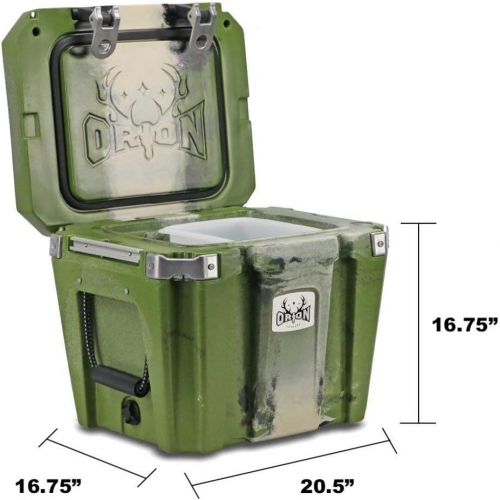  ORION Heavy Duty Premium Cooler (25 Quart, Forest), Durable Insulated Ice Chest for Maximum Cold Retention - Portable, Bear Resistant, and Long Lasting, Great for Hunting, Fishing,