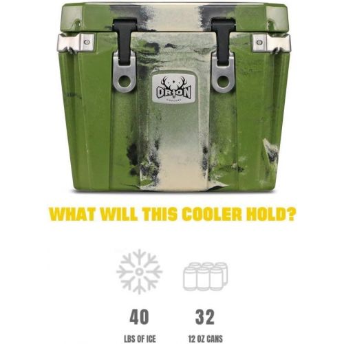  ORION Heavy Duty Premium Cooler (25 Quart, Forest), Durable Insulated Ice Chest for Maximum Cold Retention - Portable, Bear Resistant, and Long Lasting, Great for Hunting, Fishing,