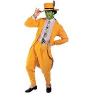 Orion Costumes Mens Deluxe Manic Superhero Fancy Dress Costume Gangster Suit Yellow