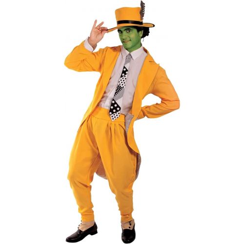  할로윈 용품Orion Costumes Mens Deluxe Manic Superhero Fancy Dress Costume Gangster Suit Yellow