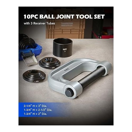  Orion Motor Tech Heavy Duty Ball Joint Press & U Joint Removal Tool Kit with 4x4 Adapters, for Most 2WD and 4WD Cars and Light Trucks