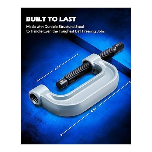  Orion Motor Tech Heavy Duty Ball Joint Press & U Joint Removal Tool Kit with 4x4 Adapters, for Most 2WD and 4WD Cars and Light Trucks