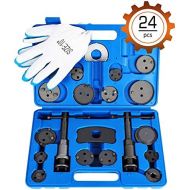 Orion Motor Tech 24-Piece Disc Brake Caliper Tool Kit, Front and Rear Brake Piston Compression Tool, Professional Automotive Mechanic Tool Set