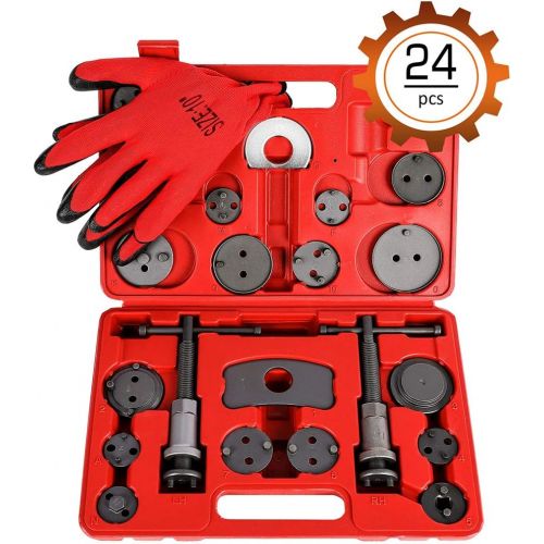  Orion Motor Tech 24PCS Master Disc Brake Piston Caliper Compressor Spreader Tool Set | Brake Pad Replacement Reset Wind Back Kit