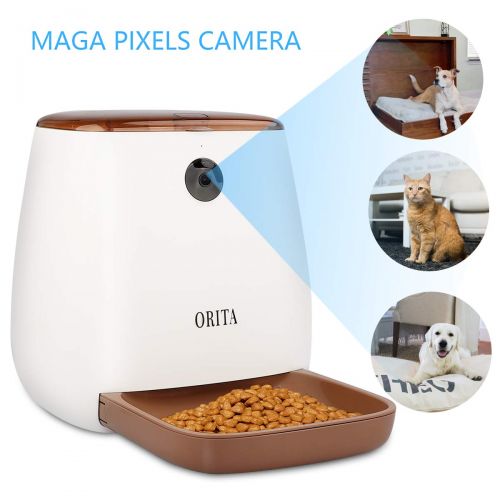 [아마존 핫딜]  [아마존핫딜]Orita 12 Meals SmartFeeder,Auto Pet Dog and Cat Feeder, 1080P HD WiFi Pet Camera with Night Vision for Pet Viewing,Compatible with Alexa,2-Way Audio Communication